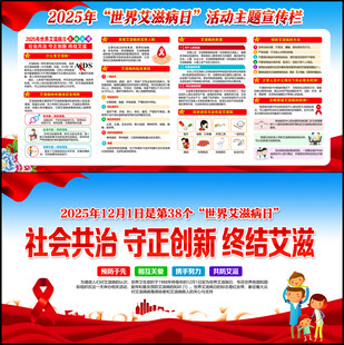 2025年世界艾滋病日主题海报