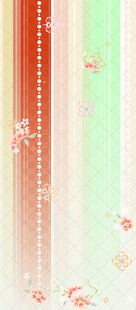 日式和风条纹花卉背景图