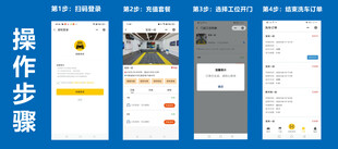 自助洗车操作步骤展示界面