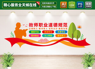 教师职业道德规范文化墙