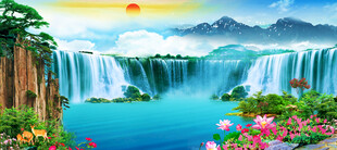 客厅山水风景画 