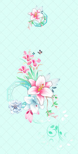 清新花卉图案设计素材
