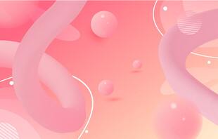 梦幻粉色流体艺术画面