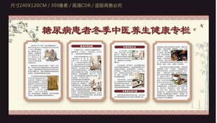 糖尿病患者冬季中医养生健康宣传