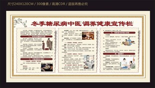 冬季糖尿病中医调养健康宣传栏