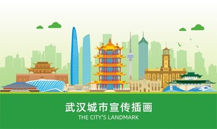 武汉地标建筑剪影