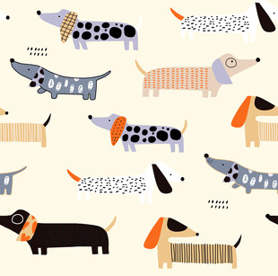 可爱小狗图案背景设计