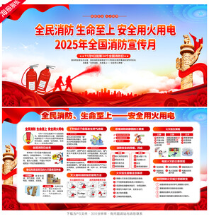 全国消防日展板
