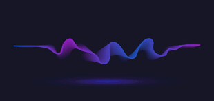 炫彩渐变波浪线条矢量图案