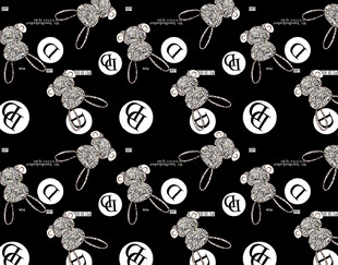 黑白卡通图案背景纹理