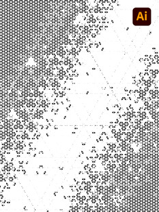 几何点状抽象背景图案