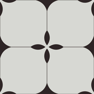 黑白几何花纹瓷砖图案