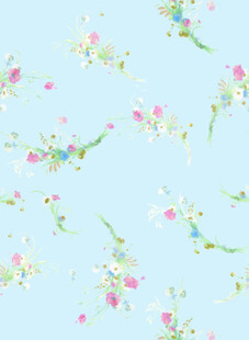 浅蓝色花卉图案背景