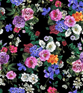 大牌多彩花卉图案