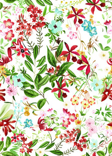 大牌缤纷花卉图案