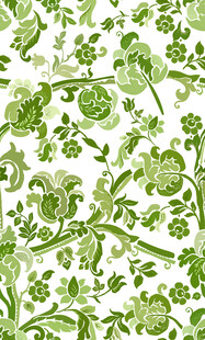 清新绿色花卉图案背景