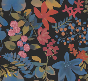 多彩花卉植物图案背景