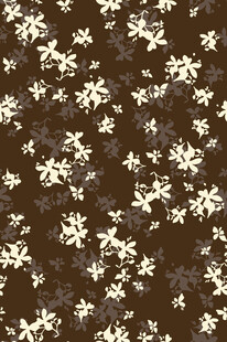 棕色底白色碎花图案布料