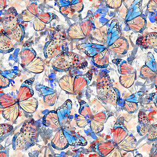 多彩蝴蝶图案背景