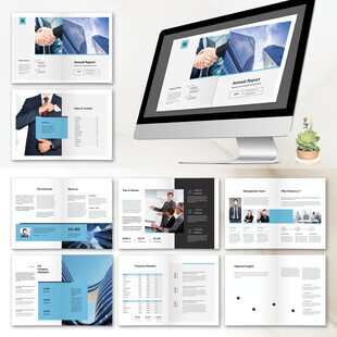 商务风画册InDesign模板