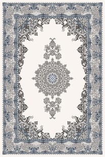 蓝白花纹精美地毯图案