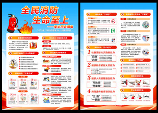 2025消防宣传月宣传单