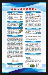 老年人健康教育知识海报