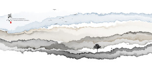 水墨山水意境图