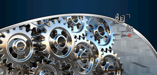 精密机械齿轮组特写