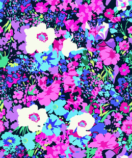 缤纷多彩花卉图案
