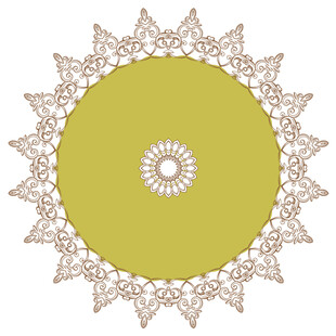 圆形欧式花纹花边