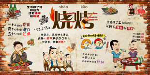 烧烤背景墙