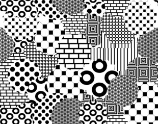 黑白几何图案抽象背景图