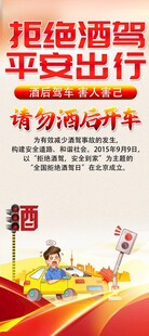 交通安全拒绝酒驾易拉宝