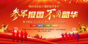 参军宣传展板背景