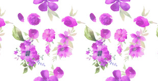 紫色花卉水彩图案背景