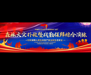 森林火灾防控技能综合演练背景