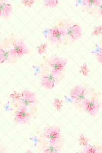 粉色花卉图案背景纹理
