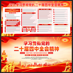 学习二十届四中全会精神展板