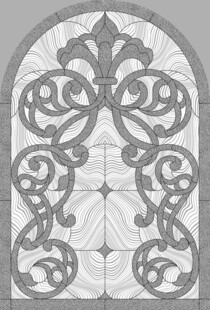 高清分层欧式屏风光刻打印图