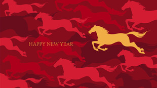 新年骏马贺岁背景图