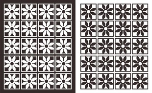 黑白几何花纹图案设计