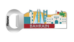 城市建筑冰箱贴卡通矢量图