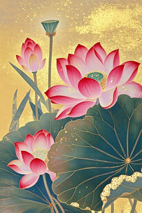 夏日盛开的娇艳荷花