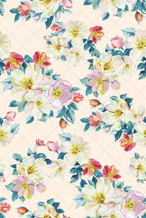 花卉图案背景 清新雅致