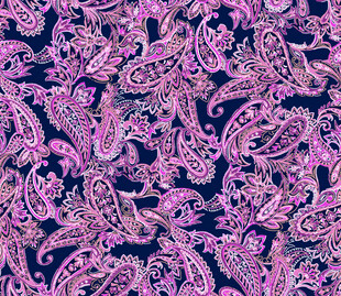 紫色佩斯利花纹图案