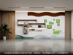 图书馆室阅览室阅读文化墙校园文