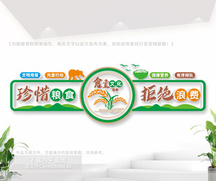 食堂珍惜粮食文化墙