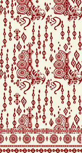 复古红色几何花纹图案