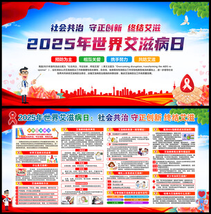 2025年世界艾滋病日宣传展板